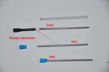 Picture of Kugelschreiber Ersatzminen D1-Steckmine blau oder schwarz - ENE24