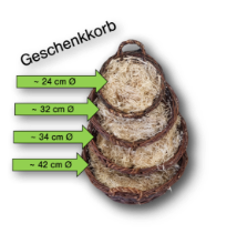 Picture of Weidenkorb - ca. 32cm Ø mit Holzwolle - ENE24
